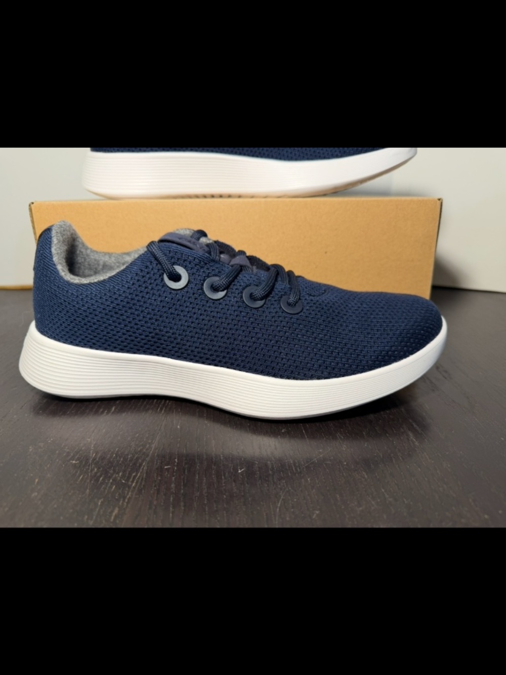 Allbirds Tree Runner NZ Running Shoes Sneakers Dark Navy/Blizzard Womans 10.5